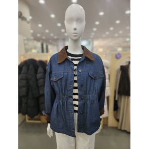 [플라스틱아일랜드]배색카라 데님 자켓 PQ1DJ131