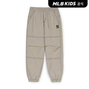 [택가79,000원][MLB키즈 공식] 25SS 베이직 나일론 스티치 포인트 우븐 팬츠 NY (L.Grey) 7AWPB0151-50GRL