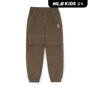 [택가79,000원][MLB키즈 공식] 25SS 베이직 나일론 스티치 포인트 우븐 팬츠 BOS (L.Brown) 7AWPB0151-43BRL
