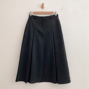 샵앤) 국산 여성 주름 스웨이드 플리츠 미디 스커트 SIU-WSK-4091-블랙