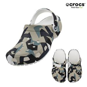 크록스 CROCS 매장판 클래식 카모 클로그 211009-94S 화이트멀티