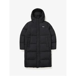 [휠라] 베이직 로고 롱패딩 FS2DJG4104XBLK