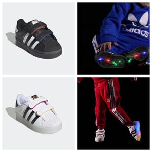 아디다스키즈 ( JI0507 JI0508 ) 슈퍼스타 LED 라이트 컴포트 클로저 불들어오는 운동화 KIDS 슈즈 HMDK