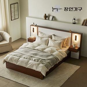 장인가구 밤비 호텔 통서랍 수납침대 K+포켓+협탁2 (높이 300,주문제작)
