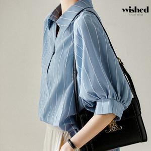 [위시드]백 버튼 반팔 셔츠 (WICABL038)