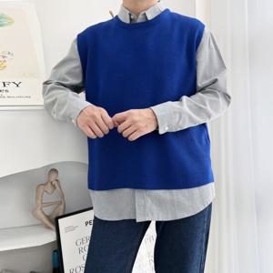 남자 데일리 니트 베스트 조끼 DJ2-VEA-SYAN1043M-아이보리