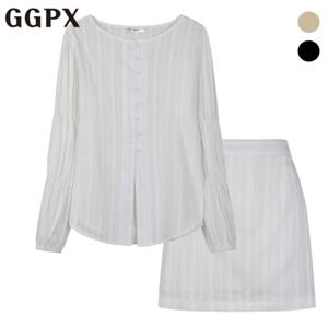 [지지피엑스]퓨어 블라우스 앤 스커트 투피스 (GP2OP025F)