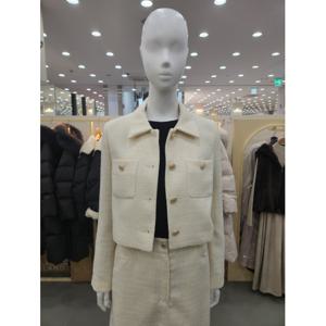 [플라스틱아일랜드]트위드 싱글 크롭 자켓 PQ1WJ263