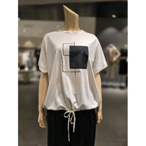 보니스팍스 (B2G25JTS150) 앞 스퀘어 포인트 저지 티셔츠