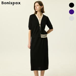 [보니스팍스] 하프 라인 반팔 가디건 앤 스커트 투피스 (XP3OP010M0)