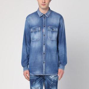 DSQUARED2 Blue washed denim shirt S74DM0904S30341/Q_DSQUA-470