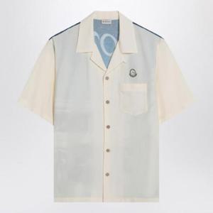 MONCLER X MERCEDES-BENZ BY NIGO White satin shirt 2F000-01M5921/Q_MONGE-041