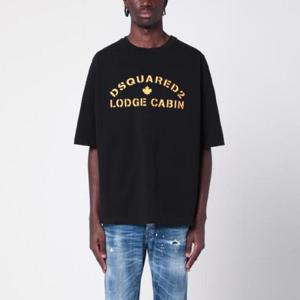 DSQUARED2 Black cotton T-shirt with logo S74GD1382S24583/Q_DSQUA-900