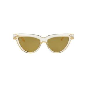 BOTTEGA VENETA 로고 템플 캣아이 틴트 선글라스 1243752