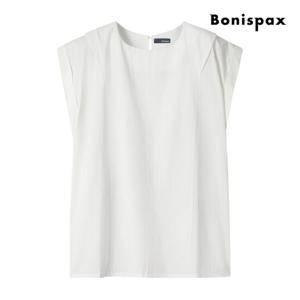 [보니스팍스] 린넨 롤업 소매 슬리브리스 블라우스 (XP4SH023M0)