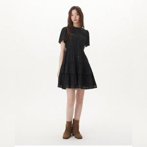 플라스틱아일랜드  프릴 네크라인 레이스 원피스 (PR2WO509)