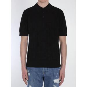 DOLCE&GABBANA 자카드 로고 폴로 셔츠 GXZ02TN0000