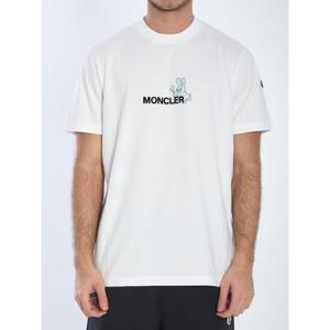 MONCLER FRAGMENT 카툰 로고 티셔츠 8C00001001