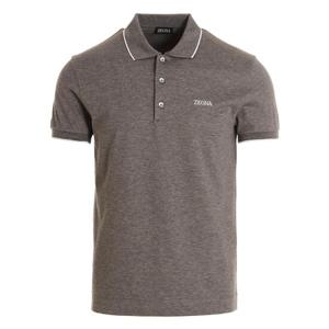ZEGNA 로고 자수 폴로 셔츠 E7358A5B746K95