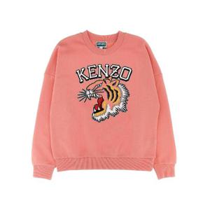 KENZO KIDS 로고 자수 스웨트셔츠 K60692FUSCHIA