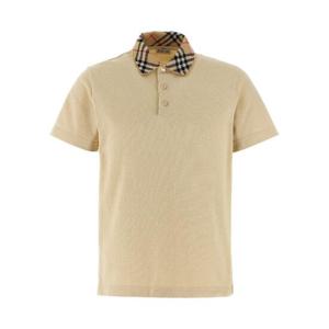 BURBERRY 체크 칼라 폴로 셔츠 8103864NUTMEG