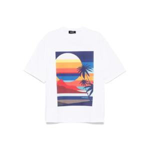 디스퀘어드2 graphic print T shirt S78GD0099D20020