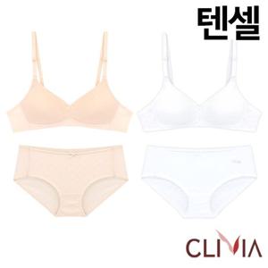 [크리비아]주니어2단계 텐셀 자카드 몰드브라팬티2종(CLB6061)75A-85A