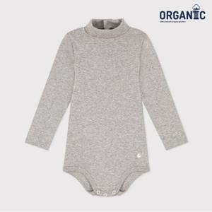 [쁘띠바또] 베이비 오가닉 터틀넥 바디수트 (NTF41NB13F_GY)