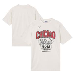 [NBA] CHI 아카이브 빅 로고 반팔티셔츠 (아이보리) N252TS022P
