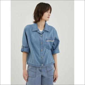 올리비아로렌 HC04 반팔 데님 자켓 VVBMJ4M4181