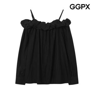 GGPX  프릴 오프숄더 블라우스 (GP4SH016F)