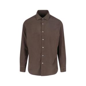 에르메네질도제냐 긴팔 셔츠 RUFX42A9 SLF5 M09 Brown