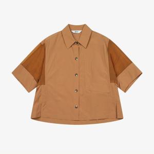[베스띠벨리]  25여름 배색 와이드 5부 셔츠형 자켓E2157CA