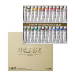 아트박스/신한화구 신한 전문가용 한국화 물감 20ml 24색 B세트