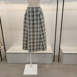 [ab.f.z]백밴딩 체크패턴 A라인 스커트  AMZ2NS31