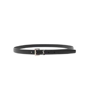 SAINT LAURENT 금속 버클이 달린 부드러운 가죽 벨트 남자 YSL 612616BRM0E1000