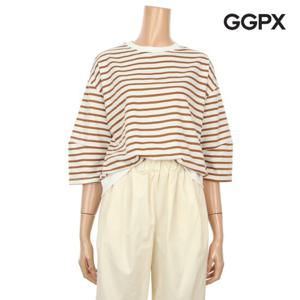 [GGPX] 7부 소매 스트라이프 퍼프 티셔츠 (GNHTSB47F)