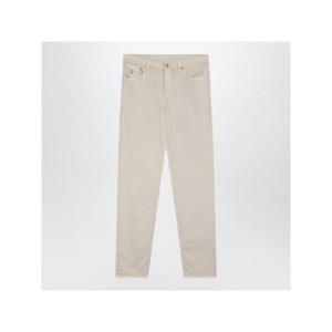 BRUNELLO CUCINELLI 백 로고 라벨 코튼 팬츠 1754842
