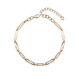 [티르리브] 14K 핑크골드 포인트 앵글 체인 팔찌 TBJK4P09217M