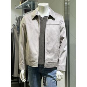 BASSO 세이브존01 F/W 카키 그레이 비건 레더 스웨이드 카라 자켓 (2컬러) WS-Y5UA11ABG