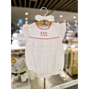 [블루독베이비] 25 SS(IV)플라워아일렛바디수트(4531360407) 백일 돌 선물  유아 여름 이모 조카 헤어밴드