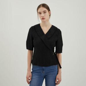 올리비아로렌 세이브존07 랩 블라우스 VOCNS4M4331BK