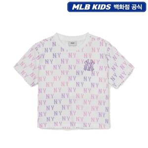 [MLB키즈]썸머 모노그램 여아 크롭 티셔츠 (7FTSM0253)