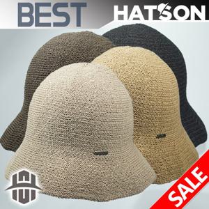 [햇츠온]HatsON 여성 폴리 밀짚 보닛 벙거지 햇 모자 H1-2305 AA