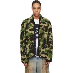 BAPE 재킷 그린 리버서블 ABC 카모 보아 립스탑 재킷 242546M180012