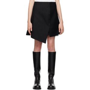 사카이 미니스커트 블랙 패널 미니 스커트 242445F090003