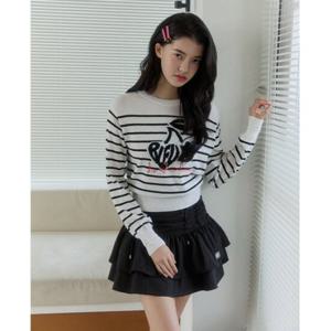 [에고이스트] ER2OKL02 [BLUE LABEL] 컬러 체리 포인트 부클 풀오버 니트
