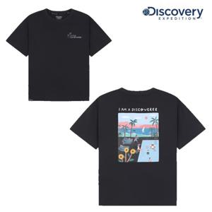 디스커버리키즈 DKRS59053-BKS 키즈 콜라보 핫썸머 그래픽(백) 반팔 티셔츠 기능성