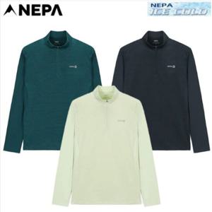 7L35412 남성 냉감 여름긴팔티 반집업 시원한 아이스 긴팔 티셔츠
