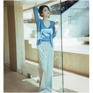 [지오다노]여자 한소희 여름 스트링 와이드 바지 415542